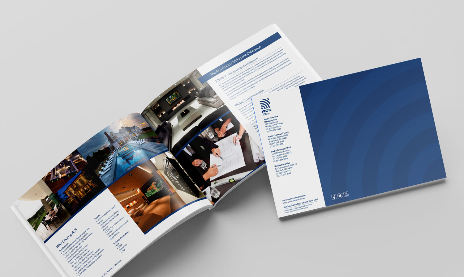 Coordinated branded marketing materials shown across multiple customer touchpoints