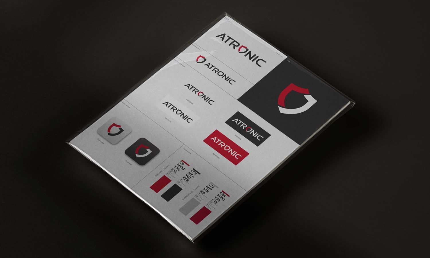 Logo mockup on paper